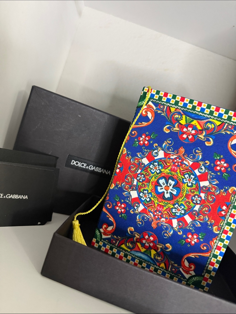 DOLCE & GABBANA Notebook Multicolor Polyester Carretto Siciliano - W/ Box & Card - Picture 7 of 10